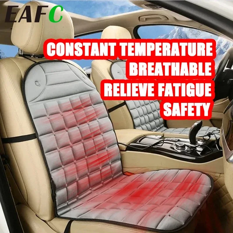 EAFC Universal 12V Car Front Electric Seat Heated Cover Warmer Cushion