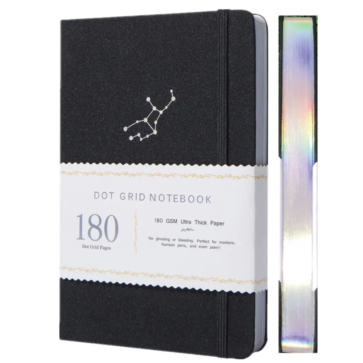 Black Pages Notebook: Black Pages Dot Grid Journal Notebook