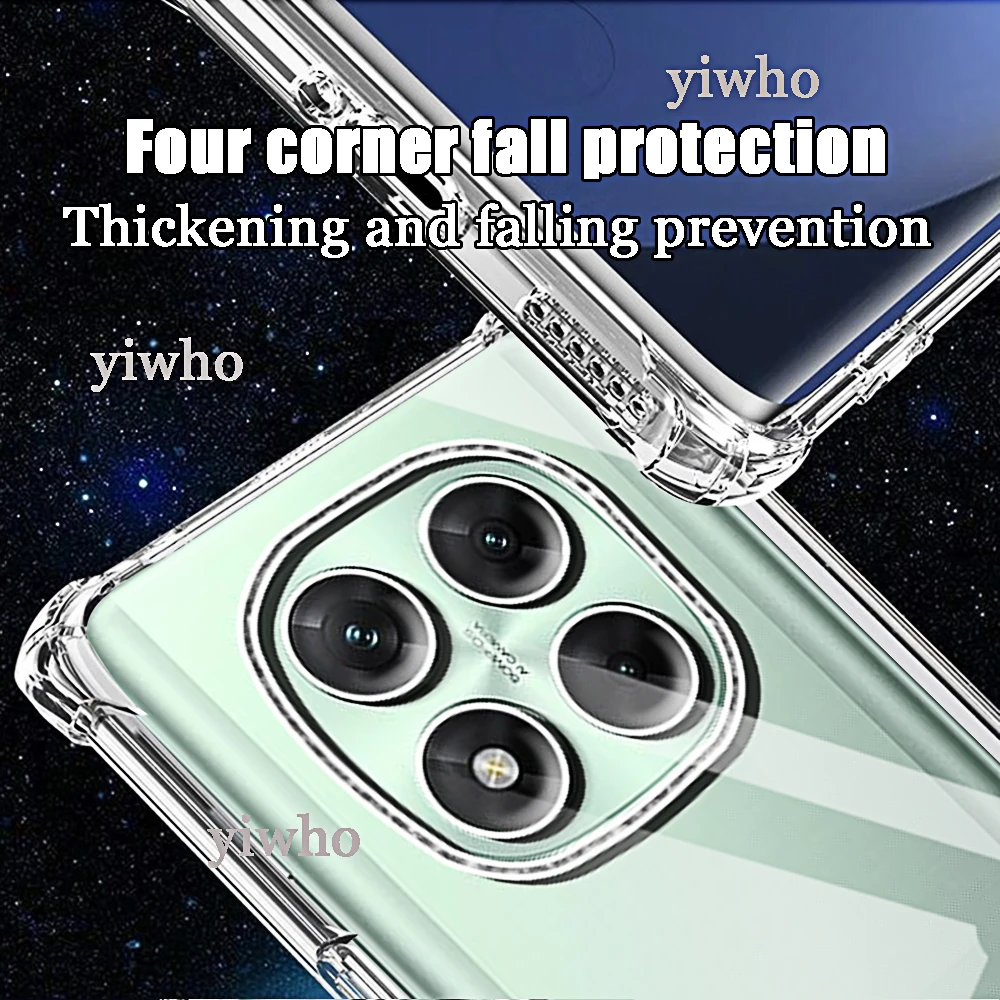 Clear Protective Transparent Phone Case with Enhanced Camera Protection