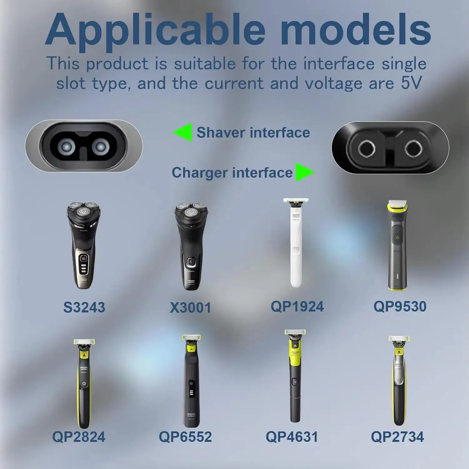 Compact USB-C Charging Adapter for Beard Trimmers and Shavers