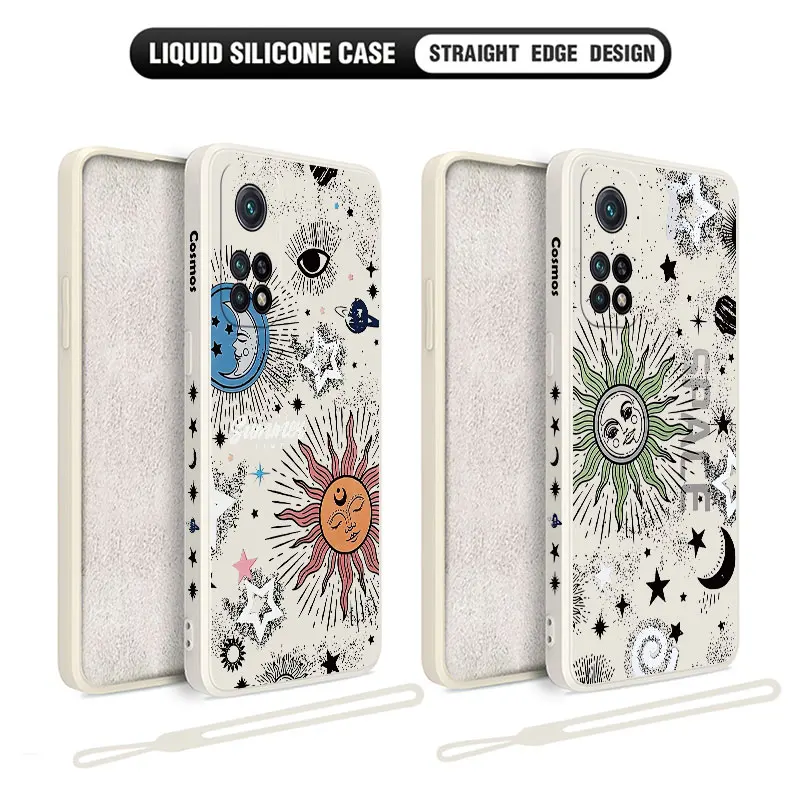 

Tarot Moon Sun Fresh Phone Case For Xiaomi Redmi Note 12 12S 11 11S 11T 10 10A 10T 10S 9T 8 7 Pro Plus 10C 9A 9C 9T 4G 5G Cover