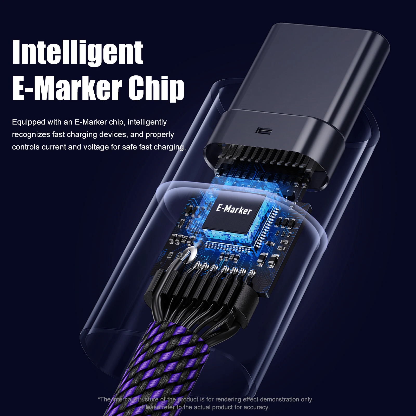 Ultra-Thin Magnetic Charging Cable, 240W PD3.1 Nylon Braided, Super-Fast 48V 5A with Emarker