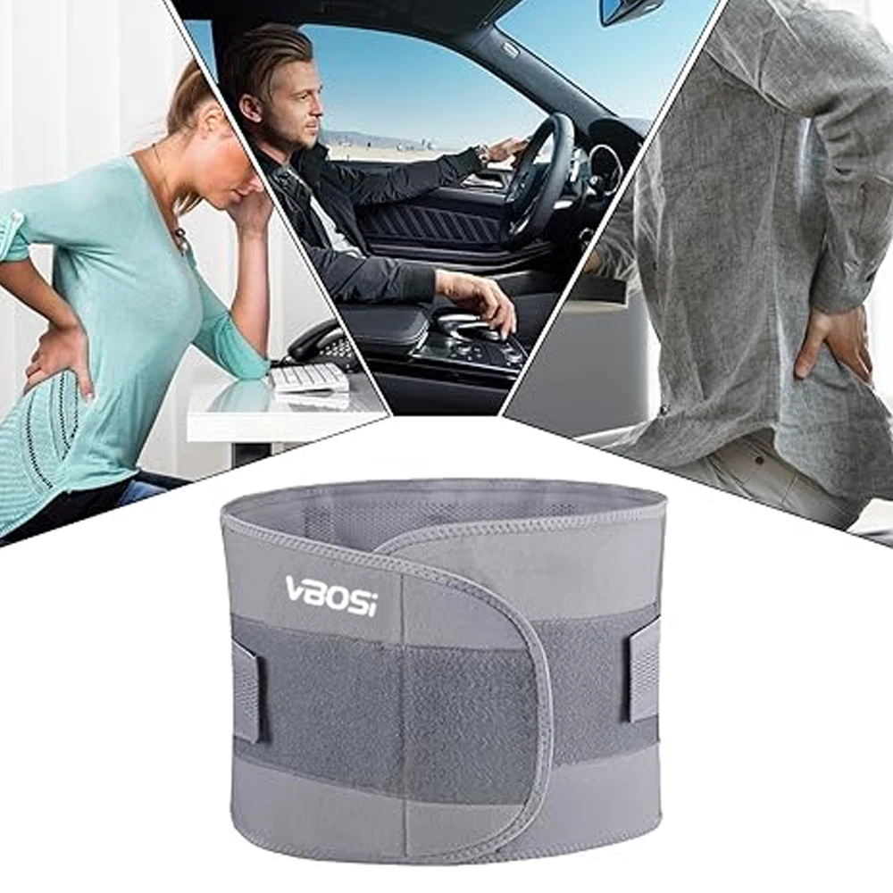 남녀공용 GAOYAPO 요추 지지대 벨트 - 통기성 메쉬 & 조절 가능한 후크앤루프 - 허리 통증 완화, 작업, 스포츠용