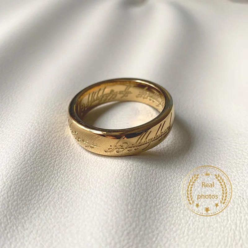 Lord of Finger Rings 3D Engraving Spanish Sanskrit Stainless Steel Ring finger ring,stainless steel ring