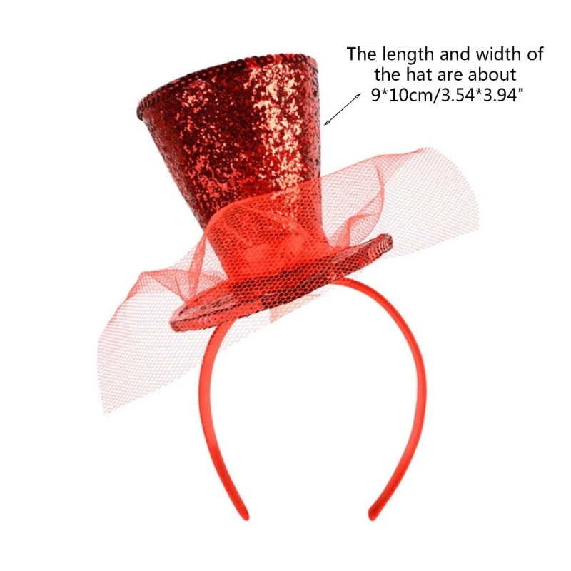 M2EA Mini Top Hat Decor Headband Festival Hair Hoop Xmas Performances Adult Headpiece Halloween Party Costume Prop Unisex royal canin mini indoor adult сухой корм для взрослых собак мелких пород домашнего содержания 500 гр