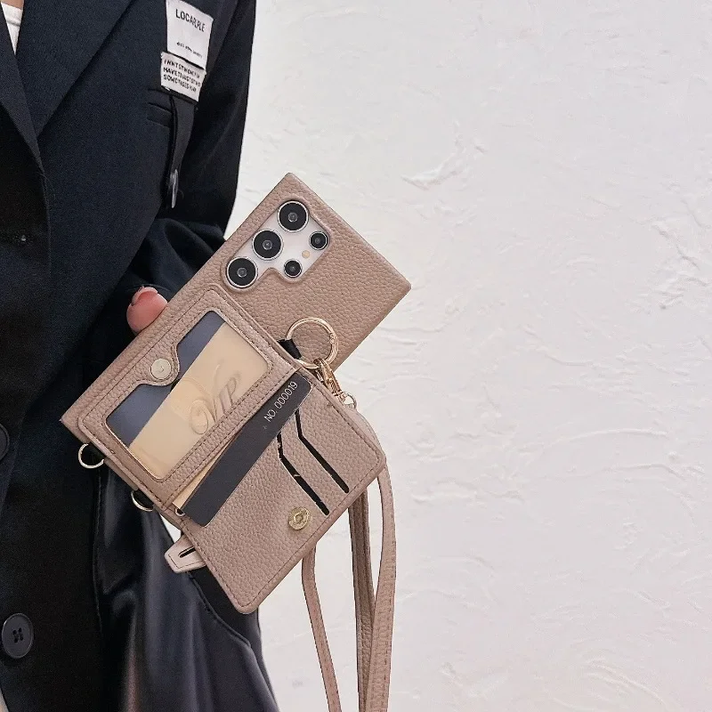 Versatile Ring Crossbody Wrist Strap Phone Case Cover