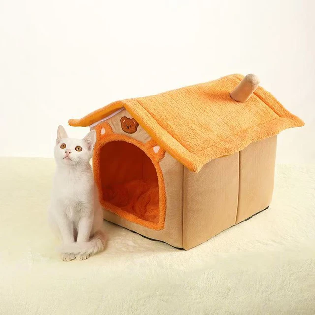 Cat House Semi-Enclosed Four-Season Universal Pet Nest Small Pet Shelter Washable Pet Supplies 3