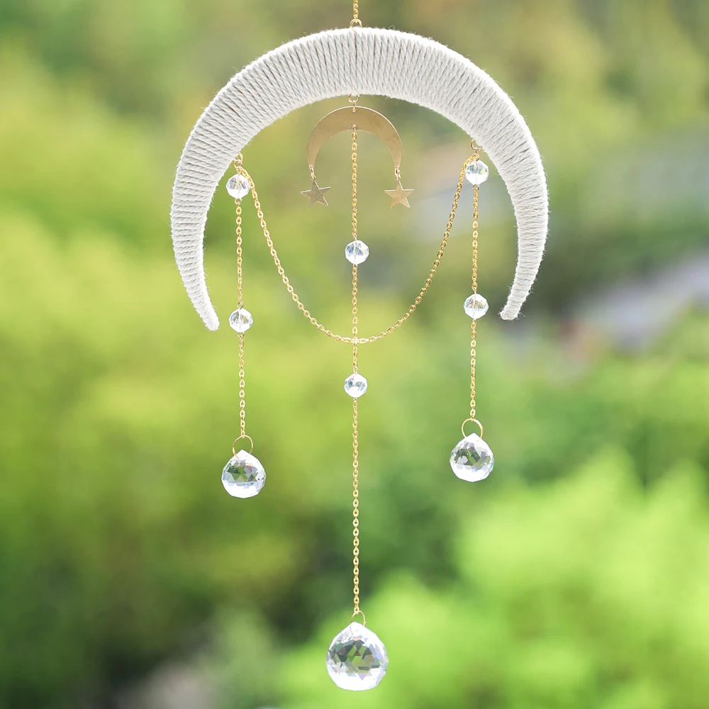 Attrape-Soleils En Cristal,Pendentif Prisme Attrape-Soleil En Cristal  Coloré,Suncatcher Pendentif,Soleil Cristal Décoration,C[P2615] - Cdiscount  Jardin