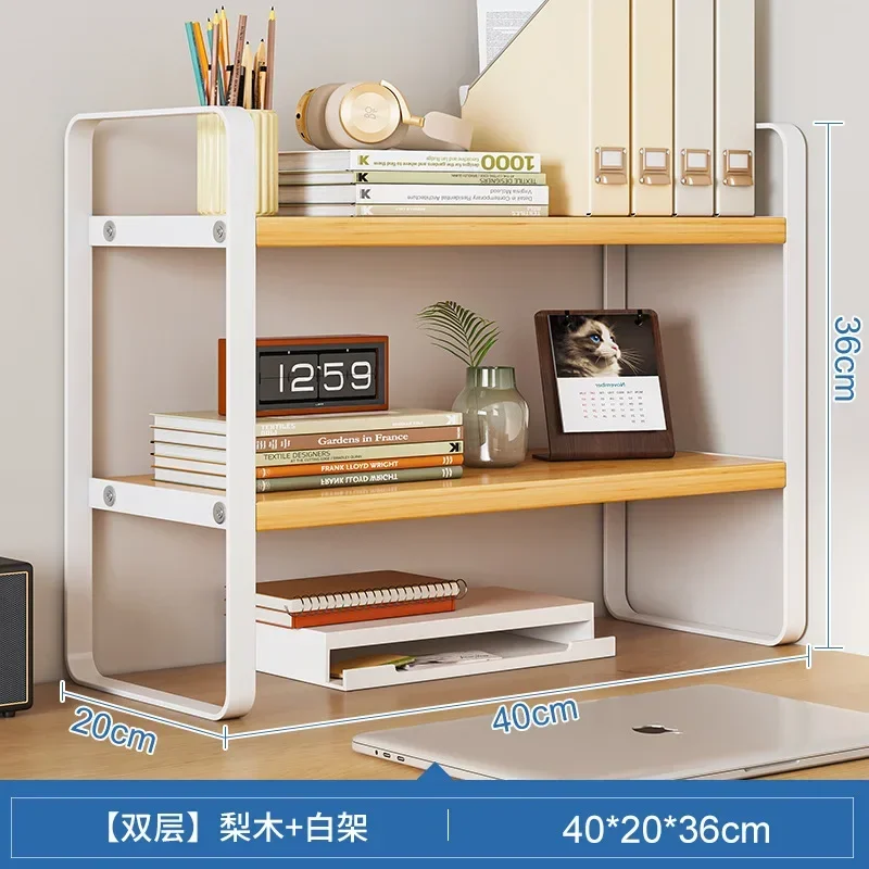 Desktop Shelving Iron Art Table Bookcase Desk Storage Small Shelf Student  Dormitory Cosmetics Organizer Office