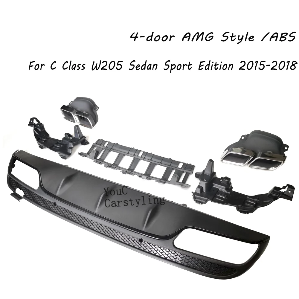 ޸ C W205 4 ¦   2015-2018  AMG Ÿ  ǻ, 304 θ ƿ, 4 ⱸ 
