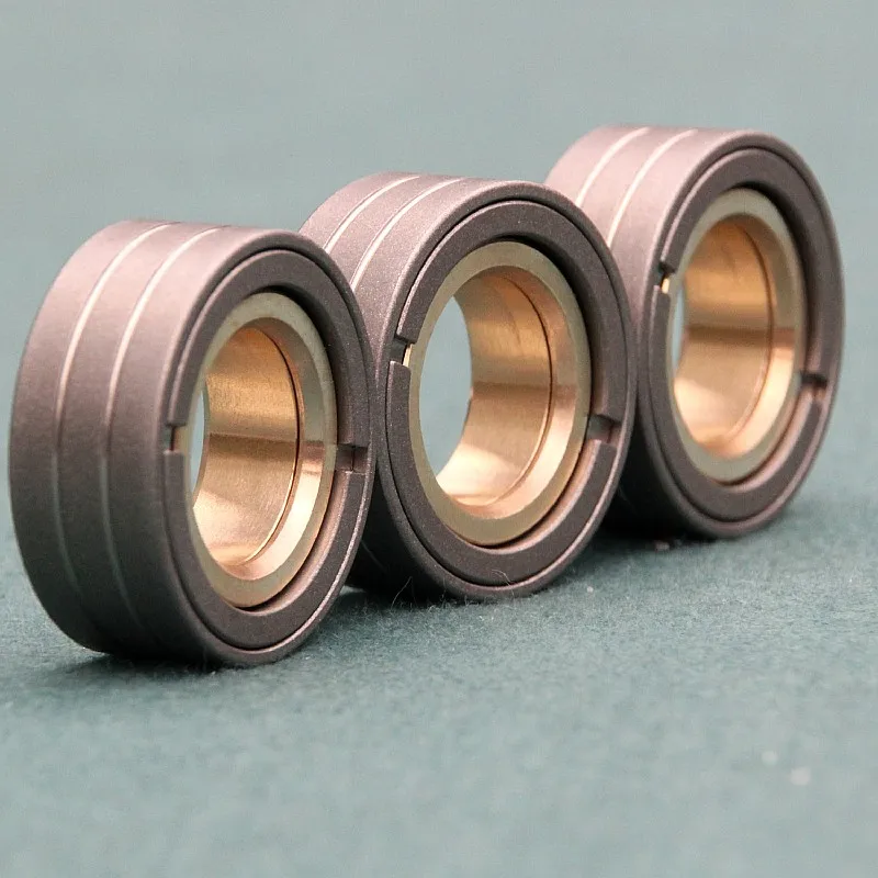 

Removable Stainless Steel Machinist Paragraph Ring Fingertip Gyro Noise Magnetic Toy Decompression Black Technology EDC