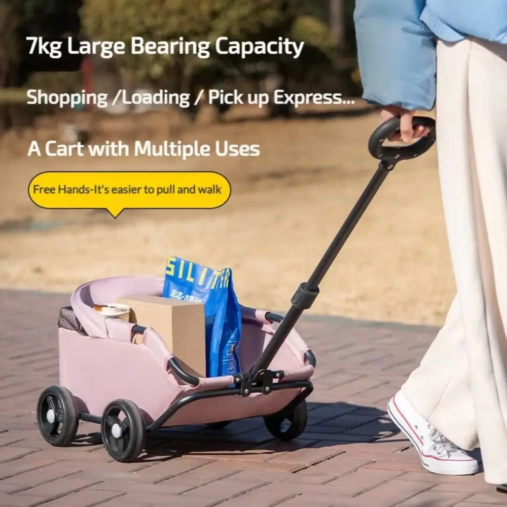 Poussette pour animaux de compagnie pliable à 4 roues respirante 360 ° Poignée rotative voyage chien landau poignée rétractable grande capacité chariot pour animaux de compagnie chats S7989954a897945a9bd79bf86c3481b8a7