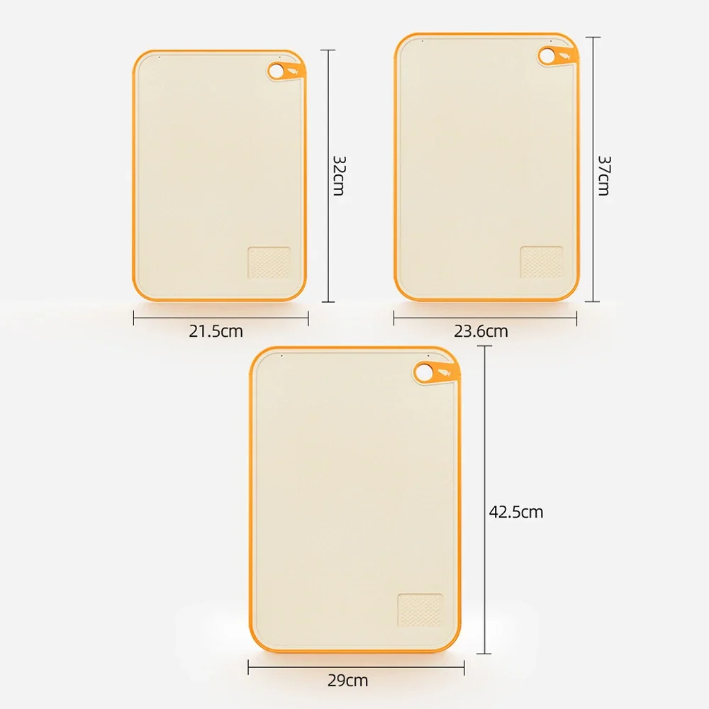 Household Double-Sided Cutting Board Antibacterial Anti-Mold Cutting Board Kitchen Fruit Knife Occupancy Board Wheat Case Board