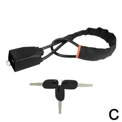 Enhanced Vehicle Anti - Theft Lock Combo - Premium Braided Steel Security (Black)
