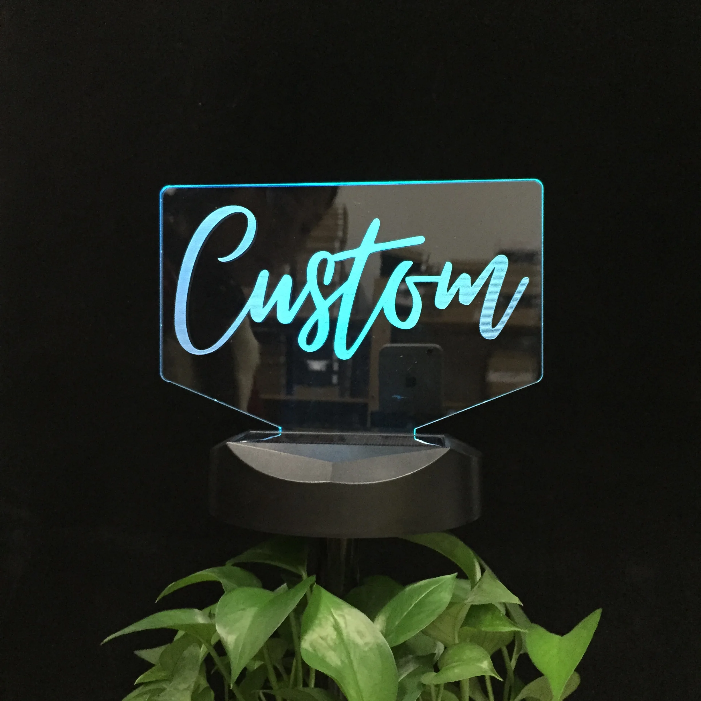 

Personalized Custom Photo Solar Power Outdoor 3D LED Lamp Text Customized Bedroom Night Light Wedding Anniversary Birthday Gift