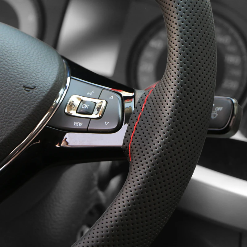Coprivolante Universale Fai-da-Te in Pelle Nappa, Rivestimento Morbido e Traspirante per Volante Auto, Accessori Auto 38cm - Image 3