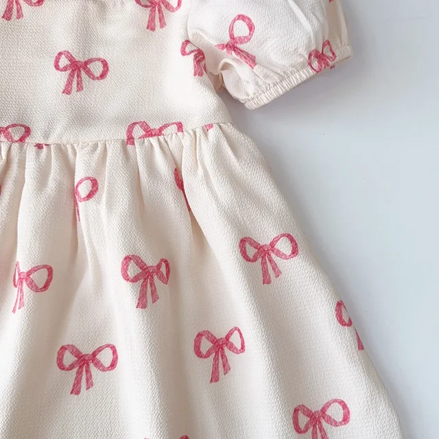 Girls Summer Bow Dress 4