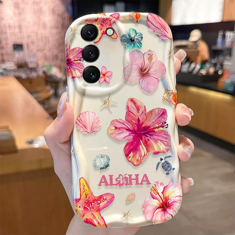 Elegant Flower Wave Phone Case - Stylish Protective Cover