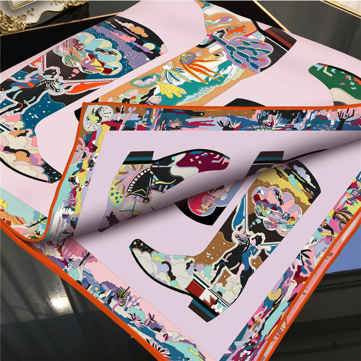 Latest Design Two-sided Twill Women Scarf Sunscreen Foulard Shawl Hijab Female Hair Hijab Wraps Neckerchief Bandanda Echarpe