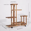 6 Tier Wood Plant Stand Vertical Carbonized Multiple Holder Indoor Outdoor Patio 4