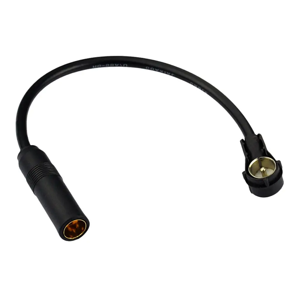 Car radio antenna coax adapter line 20cm DIN 41585 socket to ISO plug car radio antenna adapter