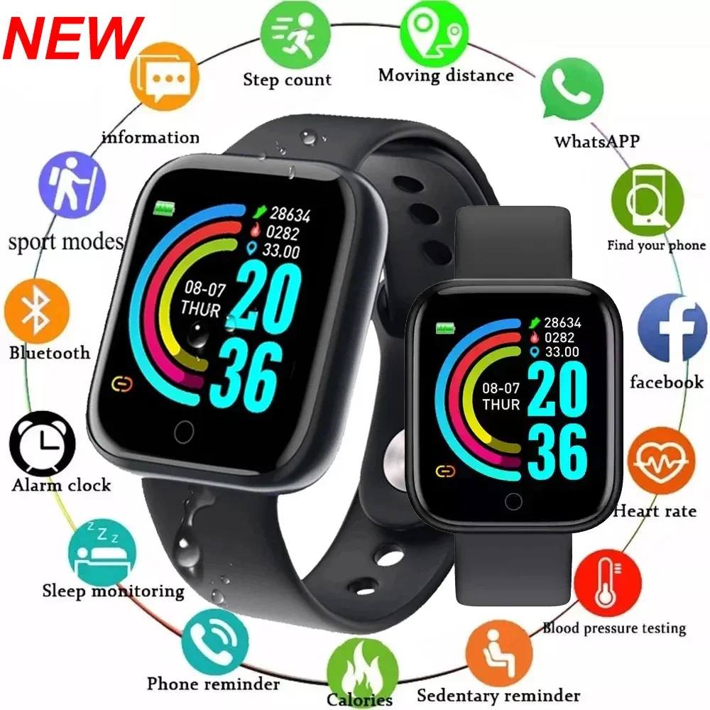 

D20 Smart Bracelet 2023 Real Step Count Fashion Alarm Clock Watch Bluetooth Music Fitness Tracker Sports Smartwatch Android Y18