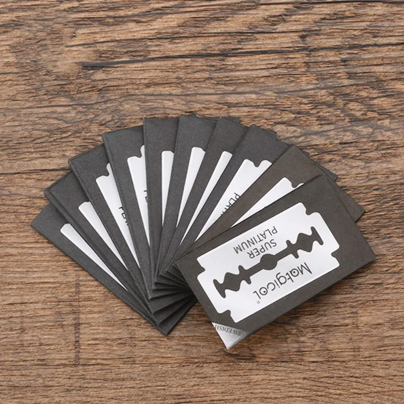 100pcs Double Edge Razor Blades Men's Razor Blades Shaving Stainless Steel Shaving Blades Manual Razor Blade Shaving Tool 4