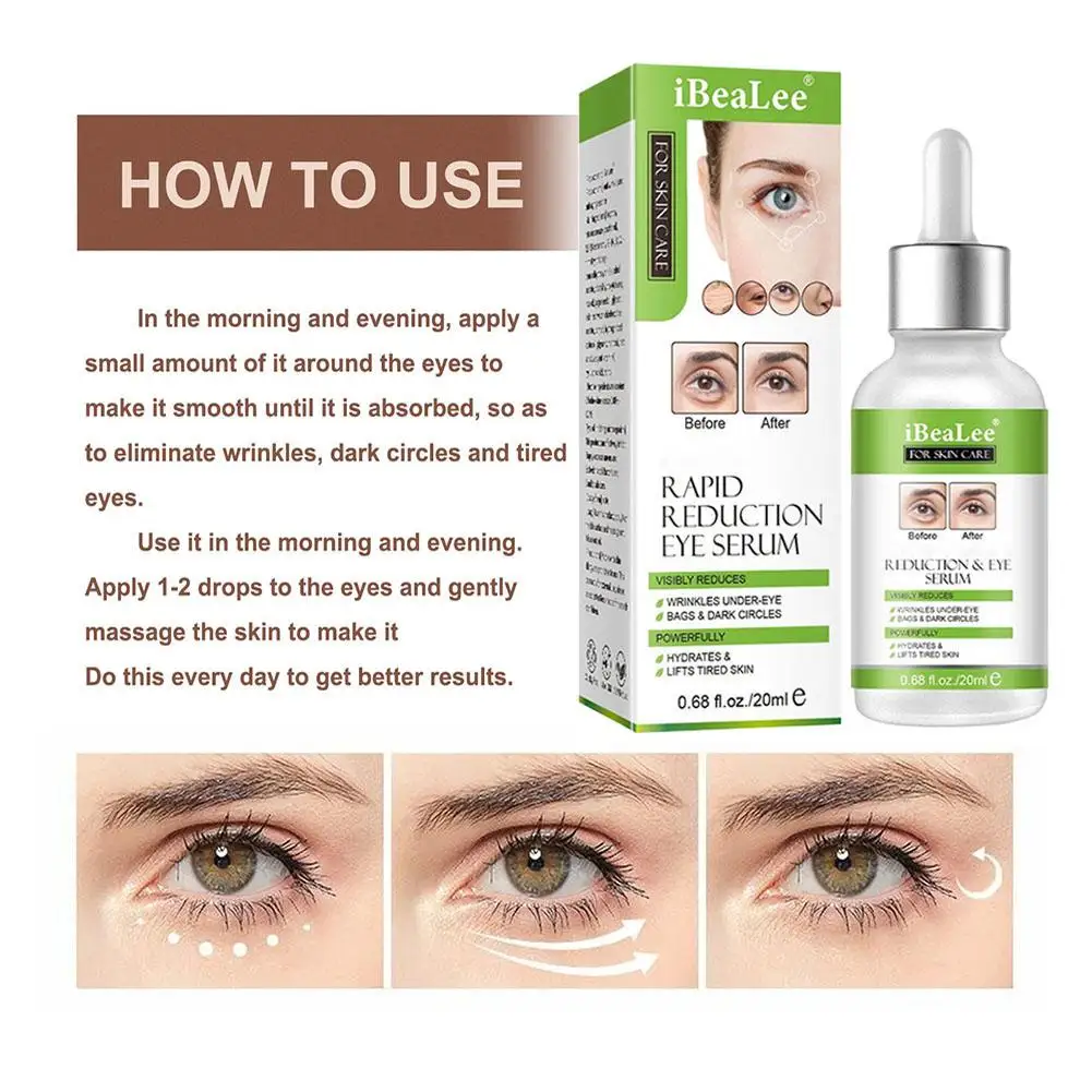 Instant Anti Wrinkle Aging Effect Remove Facial Wrinkles Fine Lines Around Eyes Crow's Feet Neck Wrinkl Serum 20ML