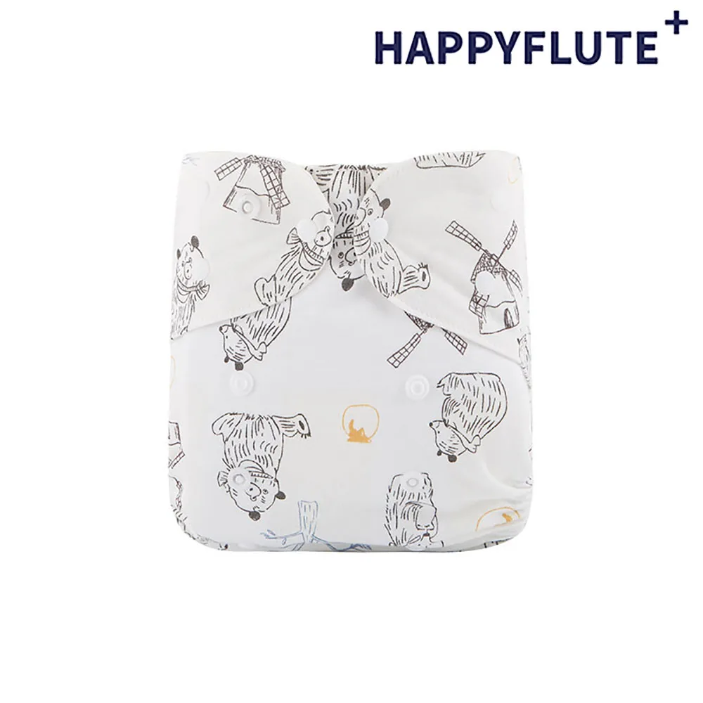 

HappyFlute Exclusive Cloth Diaper Pants With Buttons Washable&Reusable Bamboo Cotton Material Resistance To Bacteria