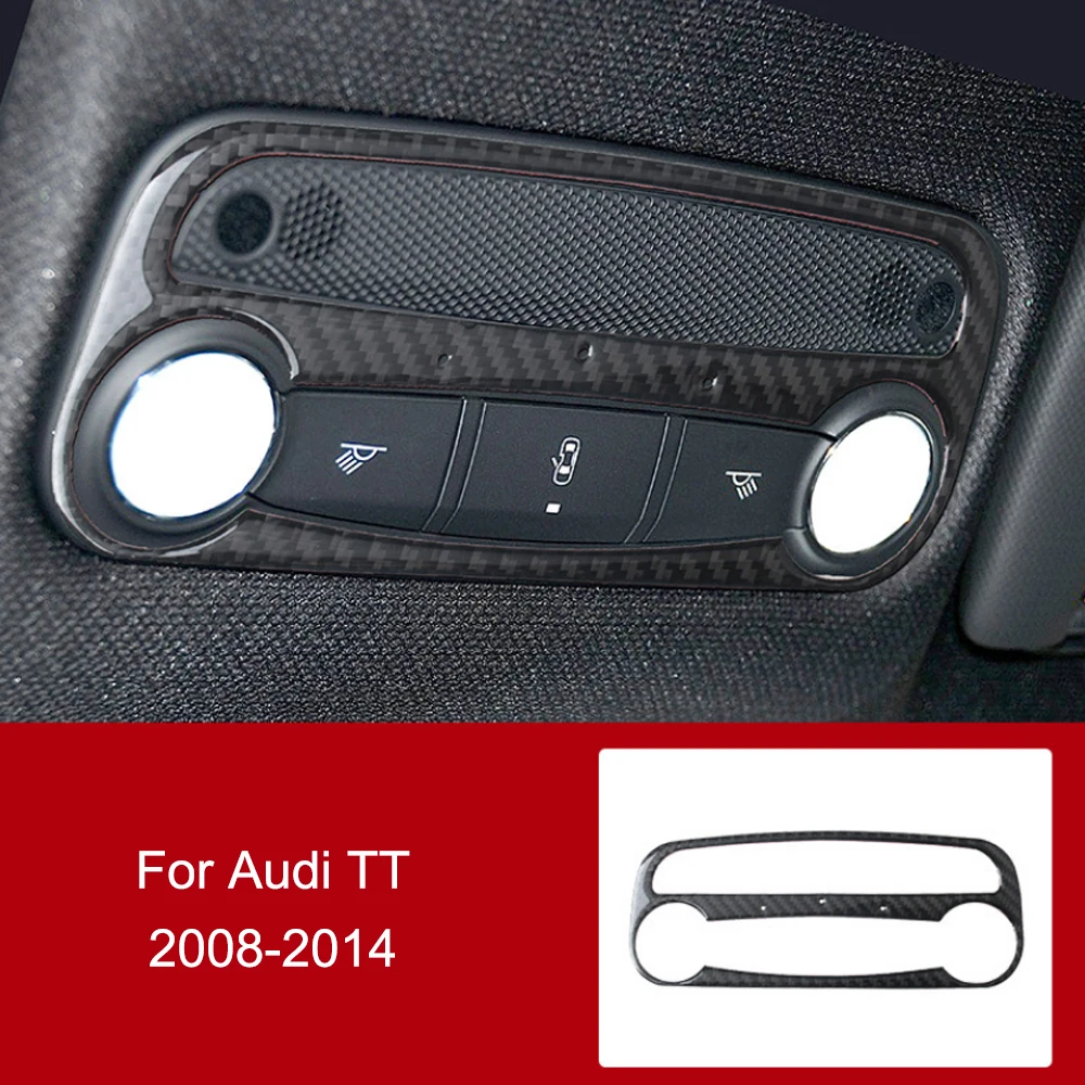 Carbon Fiber Interior Molding Roof Reading Lamp Frame Decoration For