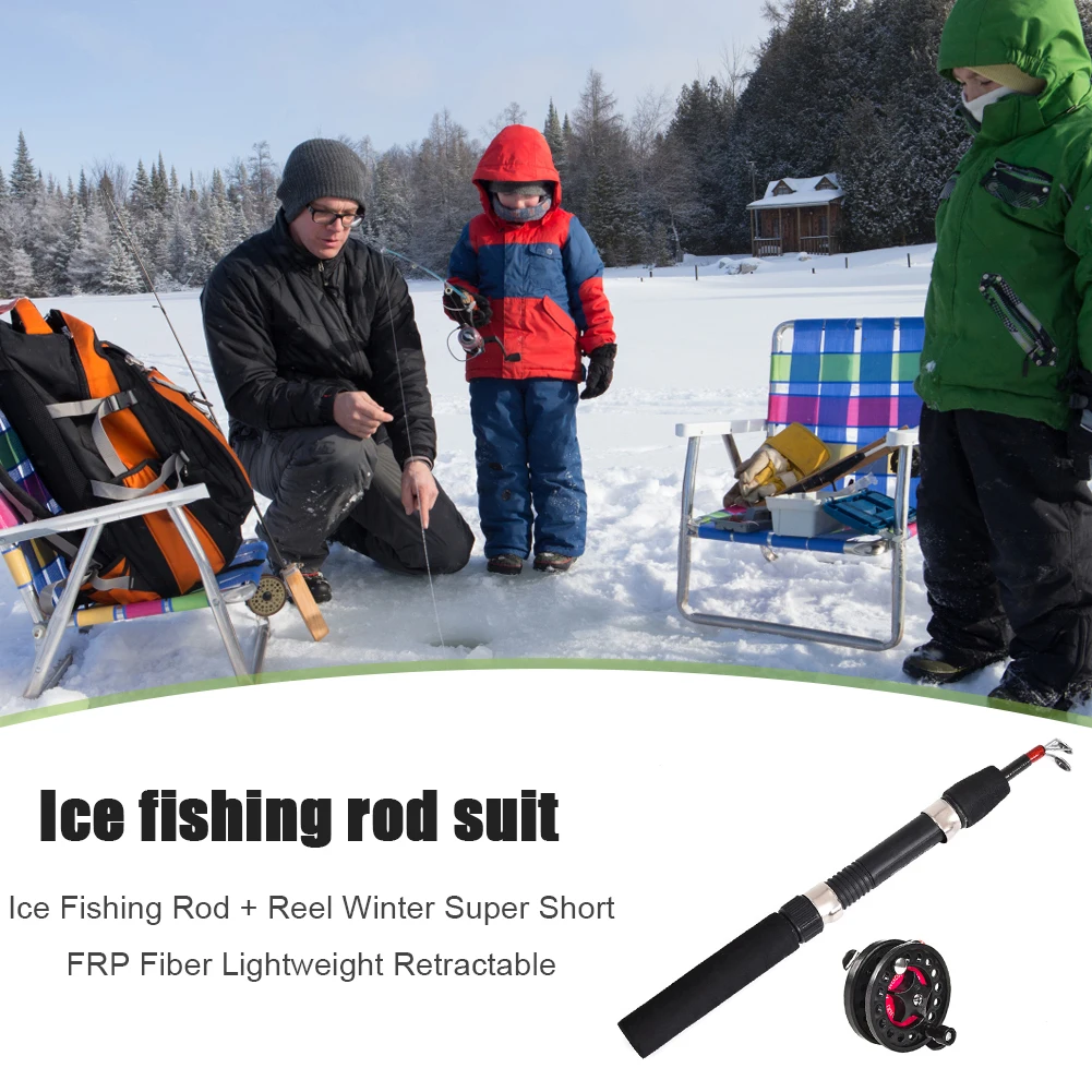 Fish Trackle Accessory Fiber Telescopic Pole Winter Fishing