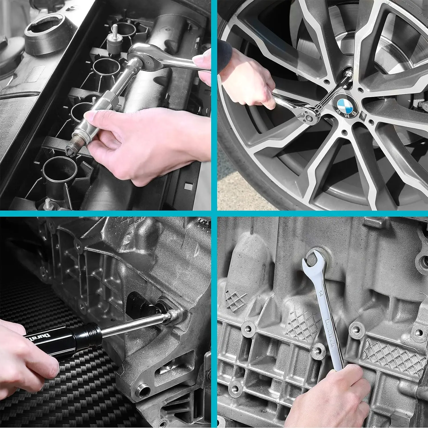 Tool Set, Include SAE/Metric Sockets, 90-Tooth Ratchet and Wrench Set in 3 Drawer Tool Box 5