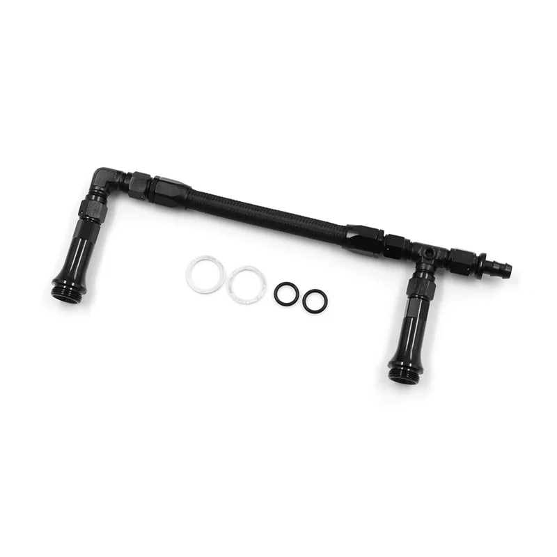 AN6 Dual Feed Braided Nylon Fuel Line for Holley 4150 Double Pump Carburetor 7/8-20 Thread 5