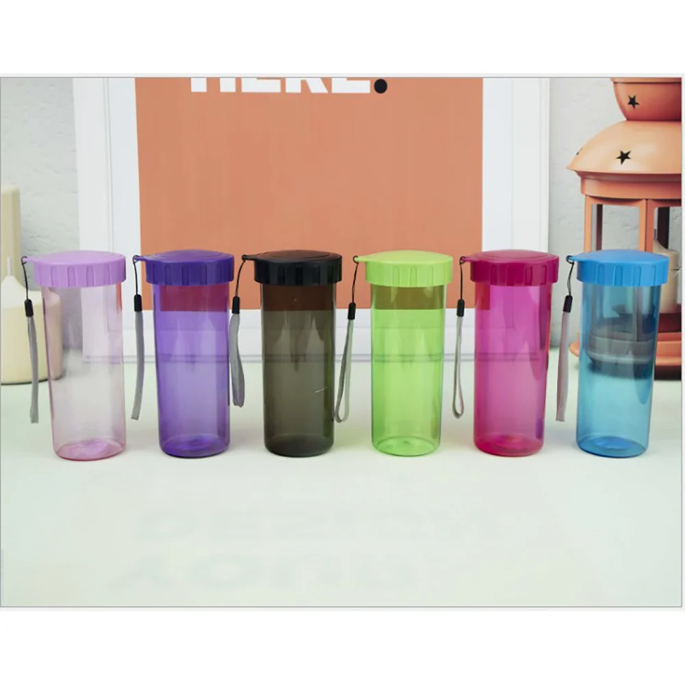 430ml Wasser becher einfarbig tragbares Kunststoff material versiegelt auslaufs icher und tropfen fest minimalist ische Tasse für Studenten im Freien – Detail 3