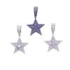 New designer 5-points stars rotatable Charm pendant Necklace Hip hop Women men full paved 5A CZ Party gift jewelry 5