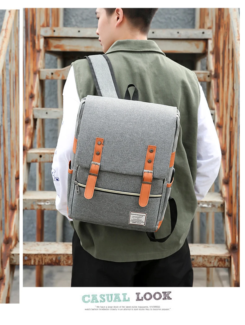 Travel Men 15 inch Laptop Backpack vacuum compression Backpack Business Large Capacity school Backpack expand outdoor backpack