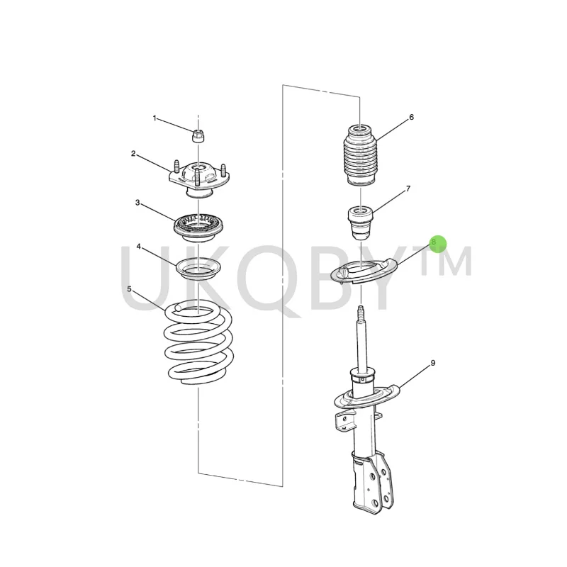 15232934 Applicable to Be ko ng ko re Front shock absorber rubber pad, front spring pad, lower suspension machine rubber pad