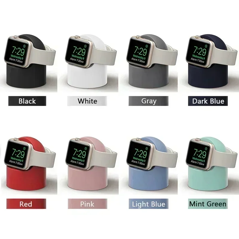 For Apple Watch Charger Stand iWatch Ultra/8/SE2/7/6/SE/4/3 49mm/45mm/44mm/42mm/41mm/40mm/38mm Durable Silicone Nightstand Mode apple watch charger stand apple watch charging bracket