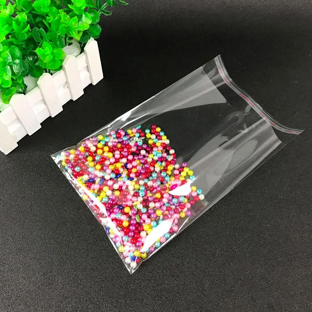 1000-100 pièces OPP sac en plastique Transparent auto-adhésif sacs en Cellophane transparents auto-scellant pour bijoux cadeau Cookie emballage de bonbons 3