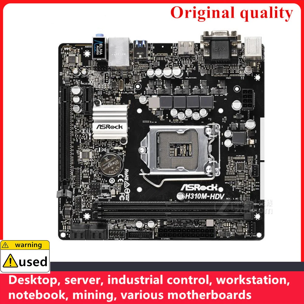 

Used For ASROCK H310M-HDV Motherboards LGA 1151 DDR4 32GB M-ATX For Intel H310 Desktop Mainboard SATA III USB3.0