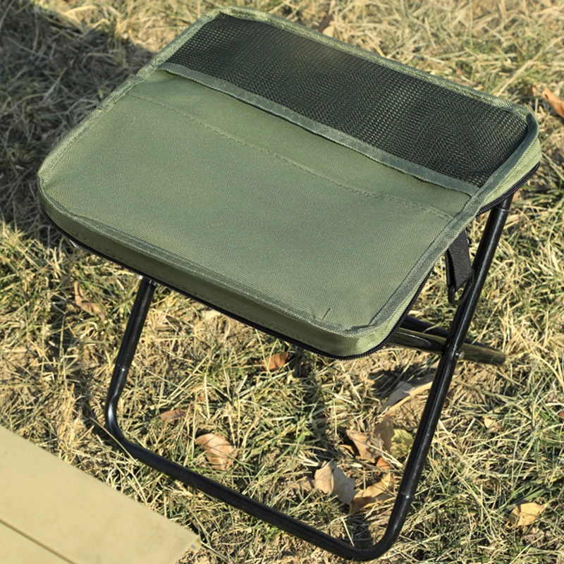 Outdoor Portable Folding Stool Seat Fishing Chair With Backpack