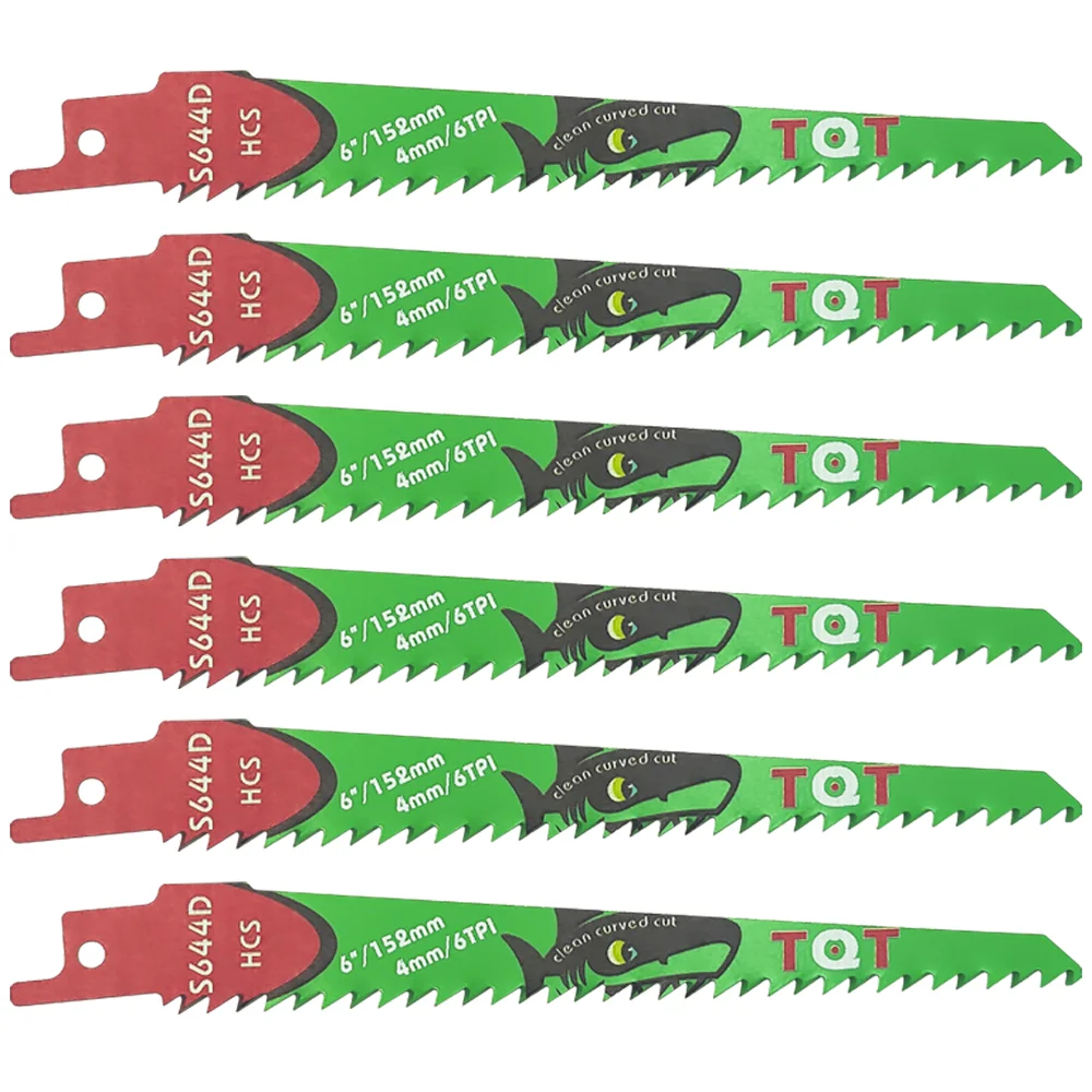 5-10-20개입 S644D 리시프톱날 세트 (목재용), 150mm 6Tpi 철거용 날 (목재, 가지치기 및 PVC 파이프의 빠른 절단용)