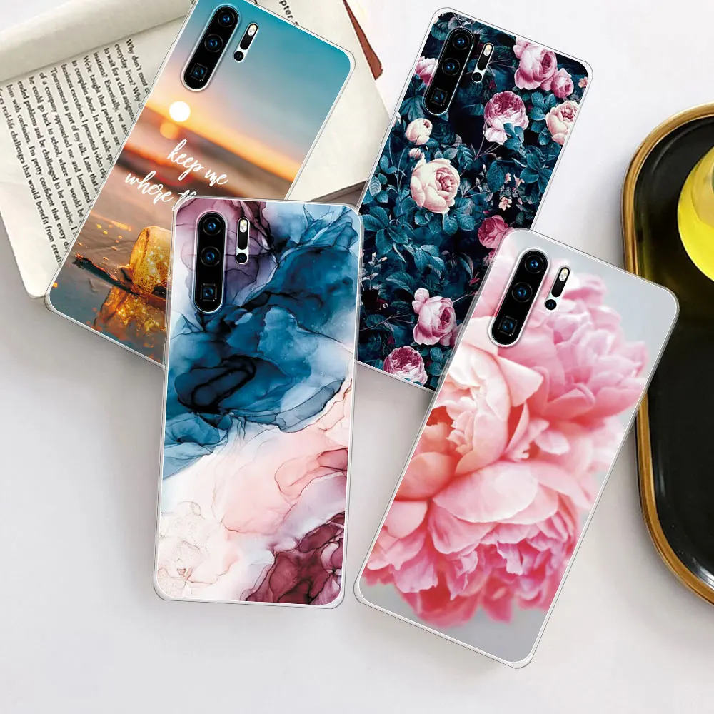Yoedge Cover Per Huawei P30 Lite In Stile Marmo - 2 Custodie Morbide Silicone TPU, Effetto Opaco, Antiurto, Rosa E Bianca - 3