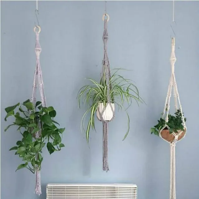 Makrame Növényi Fogas Edény Tartó Beltéri Mennyezeti Növény Lógása - Image 2