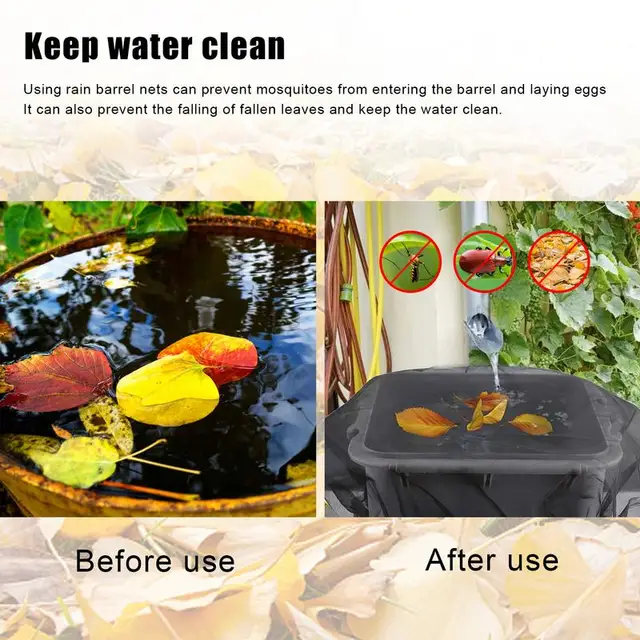 Eső Hordó Burkolat Kiváló Minőségű Hálófedél Feneke Húzózsinórral Védő Hálóval Történő Kültéri Betakarító Szerszám Fenekű Fedele - Image 5