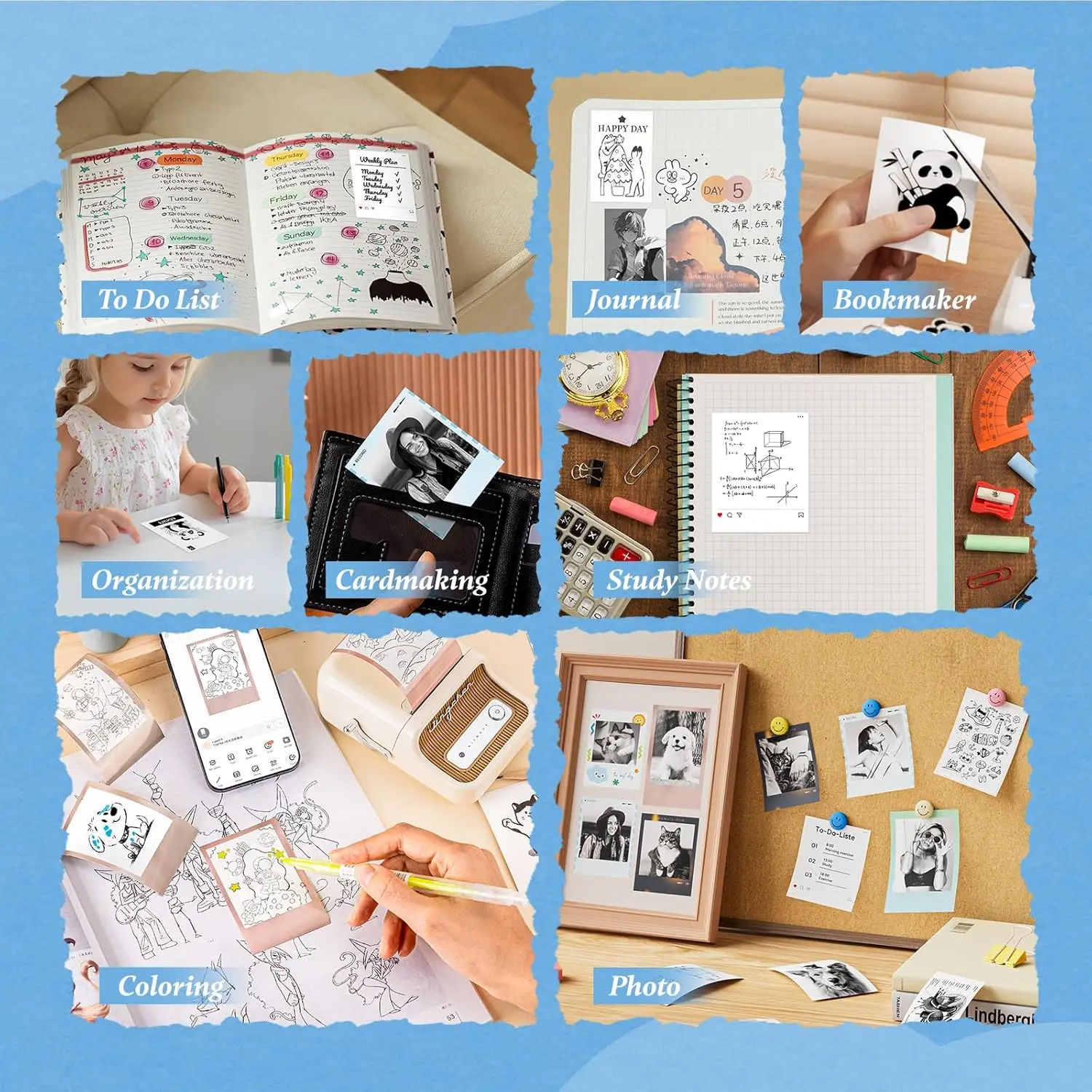 For NiiMbot B21Pro Photo Paper Thermal Label Printer Red Black Label Sticker High-definition Picture Printing Adhesive Backing