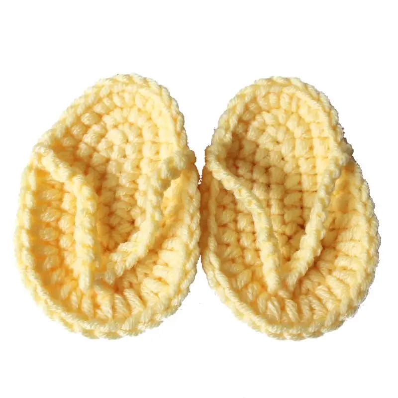 Mini Newborn Baby Slippers Photography Props Handmade Crochet Baby Slippers Baby Infant Photography Accessories 2