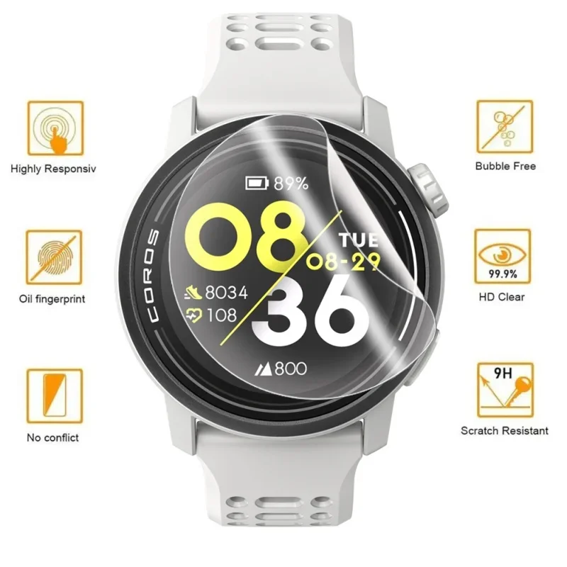 Durable Hydrogel Screen Protector for Smartwatches - Soft, Repairable Film Accessory