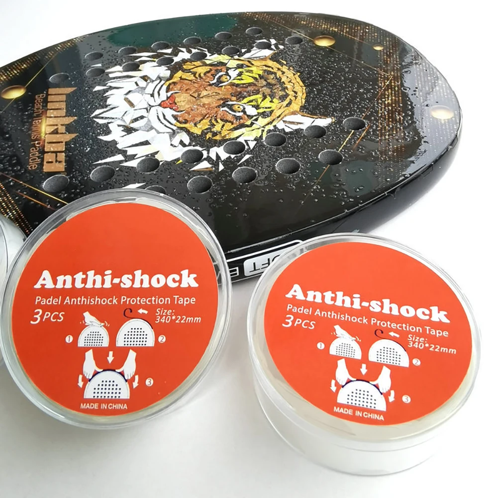 3 Pz/Scatola Beach Tennis Racchetta Telaio Nastro Protettivo Tpu Anti-Shock Bordo Nastro Paddle Racchetta Telaio Protettivo Nastri Racchetta Sport