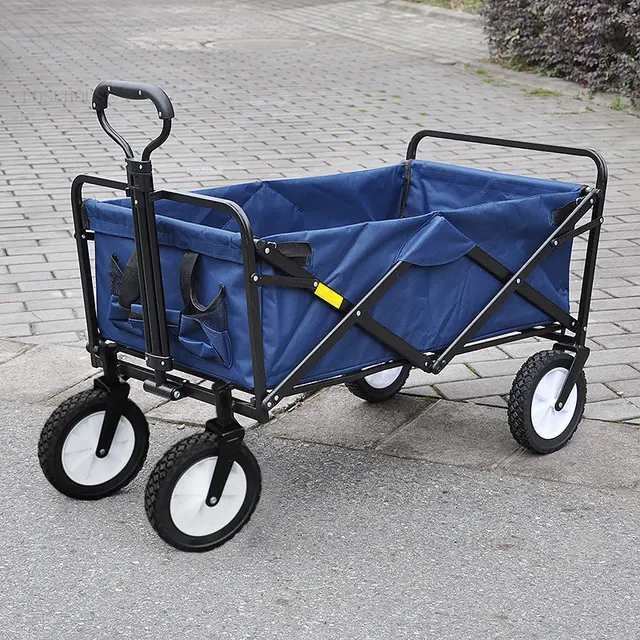 Hordozható Otthoni Bevásárlókosár Multifunkcionális Kerti Szekerek Összecsukható Kemping Kocsi Kerekes Kreatív Kellékek - Image 2